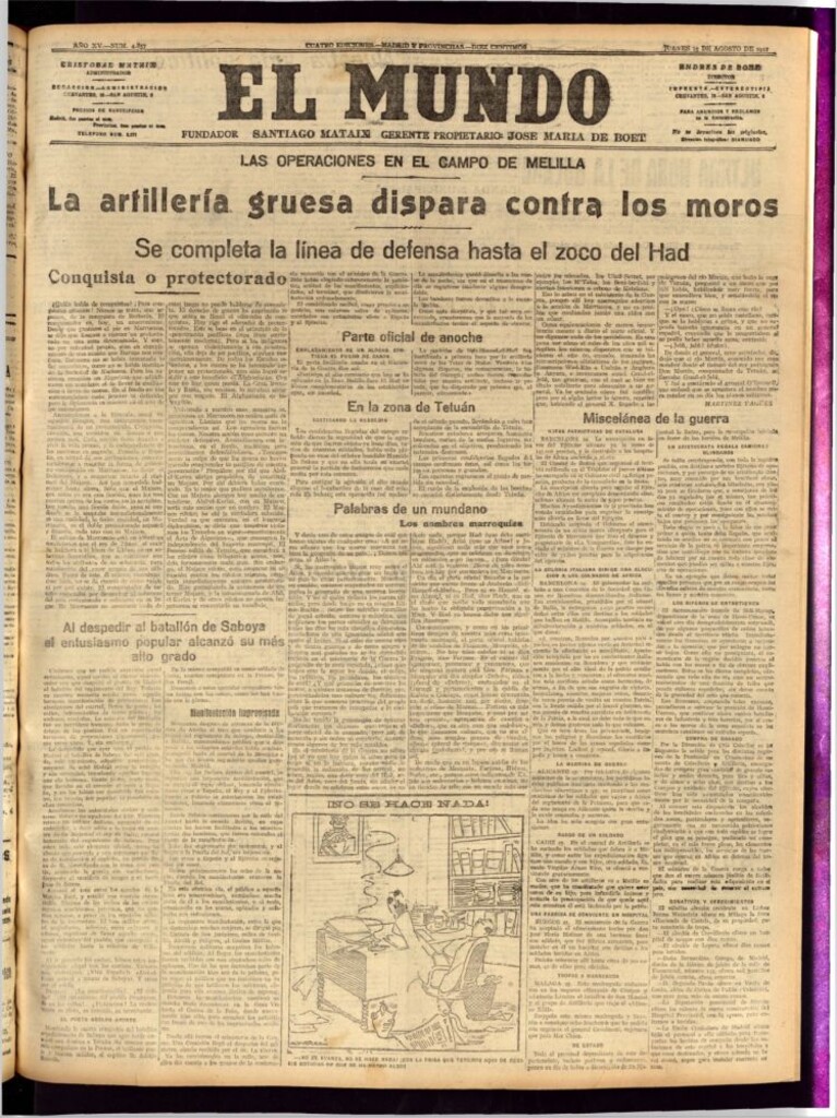 Miniatura de El Mundo del 25 de agosto de 1921