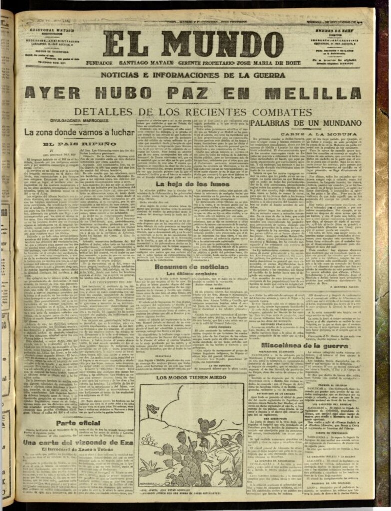 Miniatura de El Mundo del 2 de septiembre de 1921 (edición de provincias)