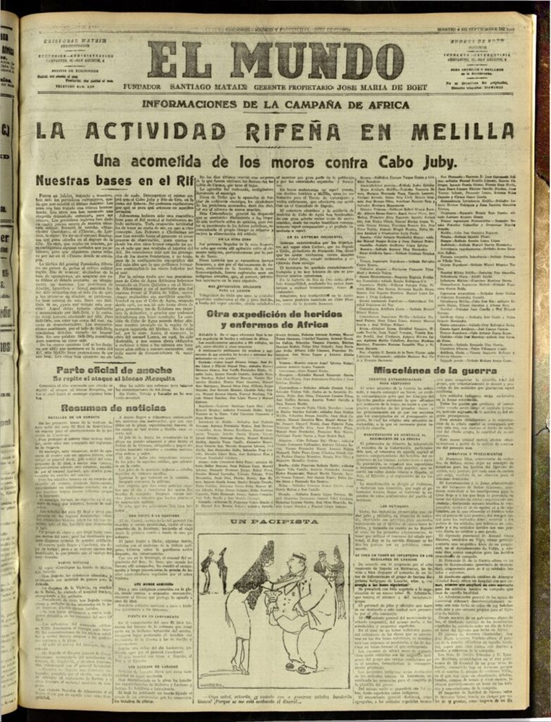 Miniatura de El Mundo del 6 de septiembre de 1921 (edición de provincias)
