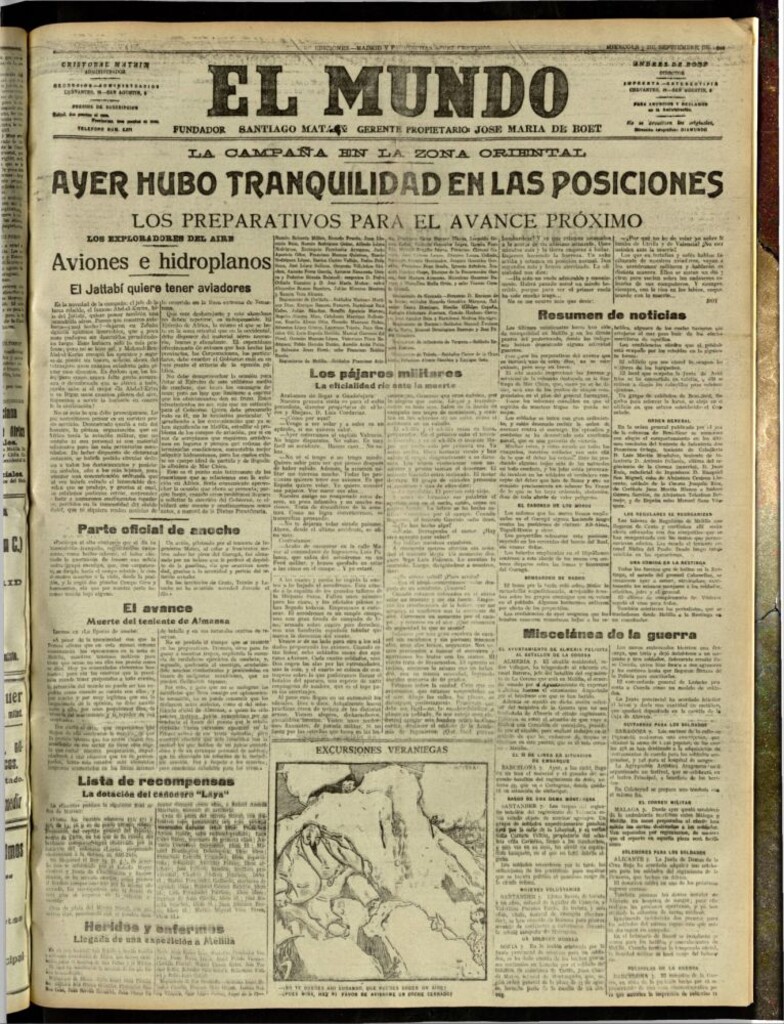 Miniatura de El Mundo del 7 de septiembre de 1921 (edición de provincias)