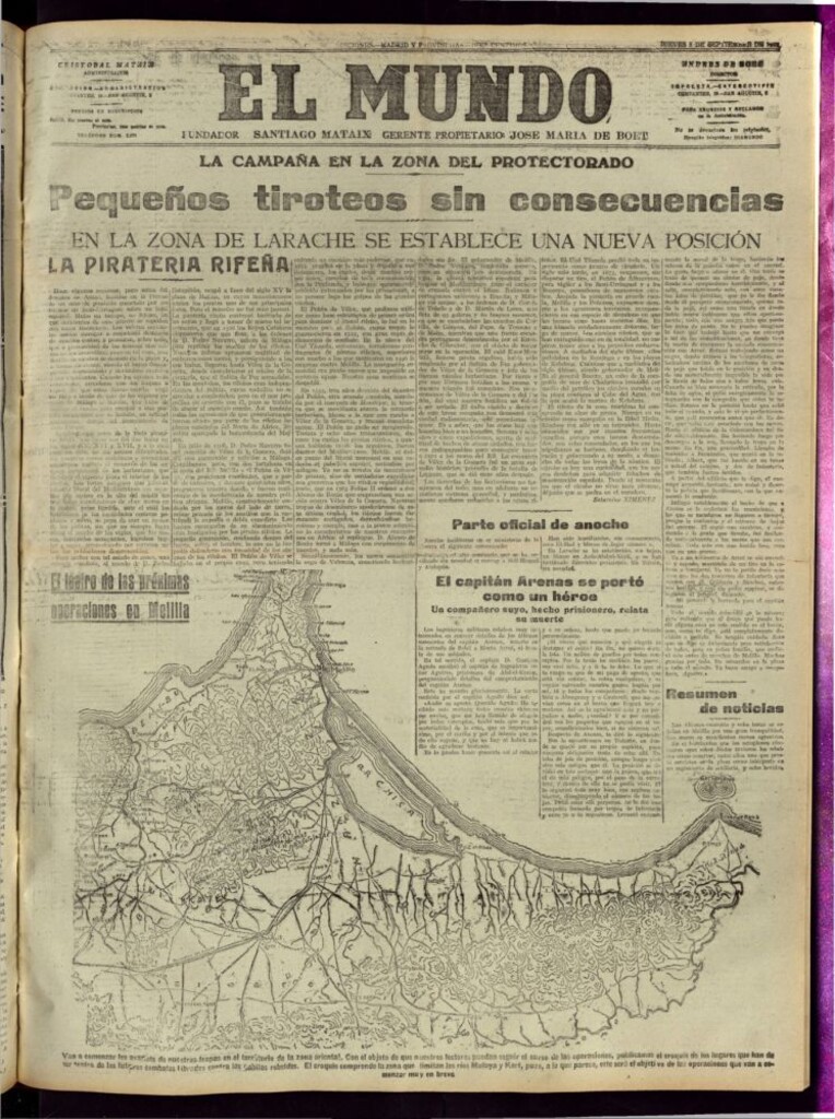 Miniatura de El Mundo del 8 de septiembre de 1921