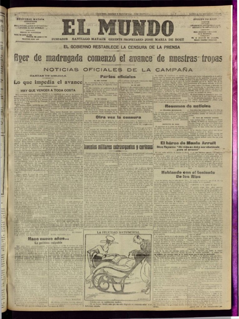 Miniatura de El Mundo del 12 de septiembre de 1921