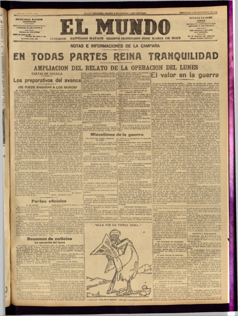 Miniatura de El Mundo del 14 de septiembre de 1921