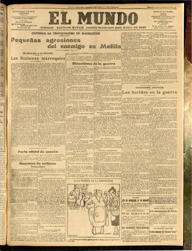 Miniatura de El Mundo del 16 de septiembre de 1921 (edición de provincias)