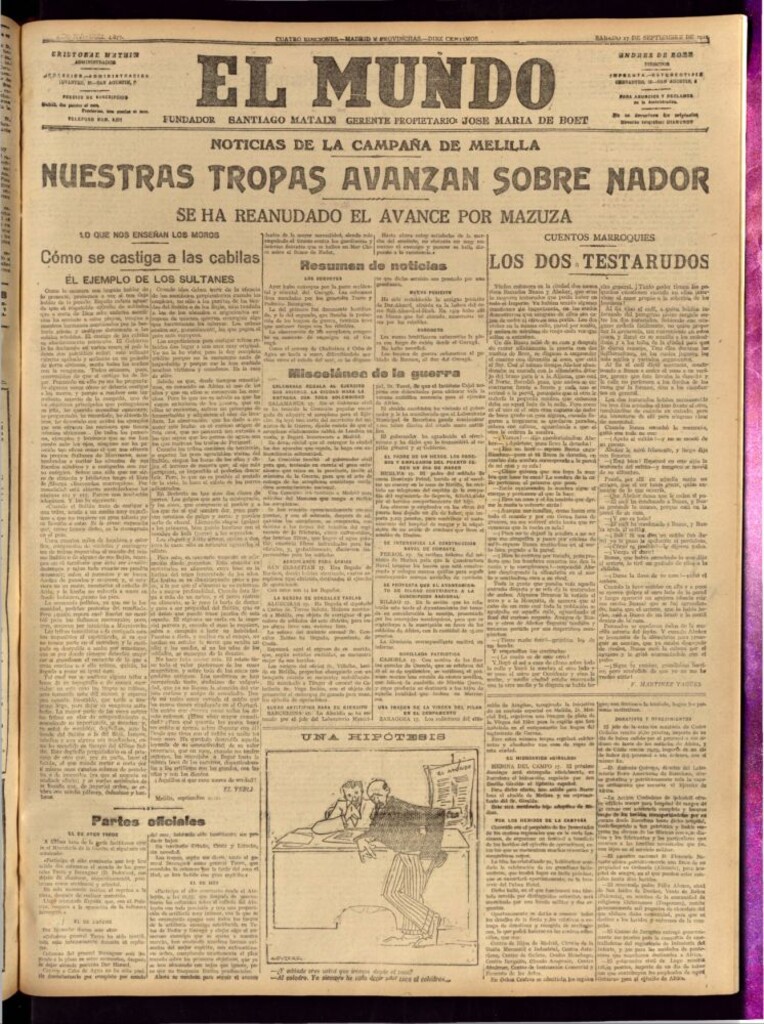 Miniatura de El Mundo del 17 de septiembre de 1921