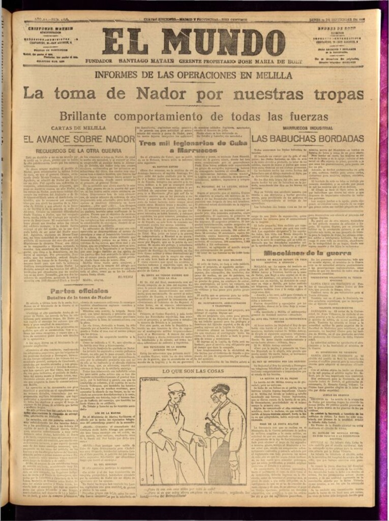 Miniatura de El Mundo del 19 de septiembre de 1921