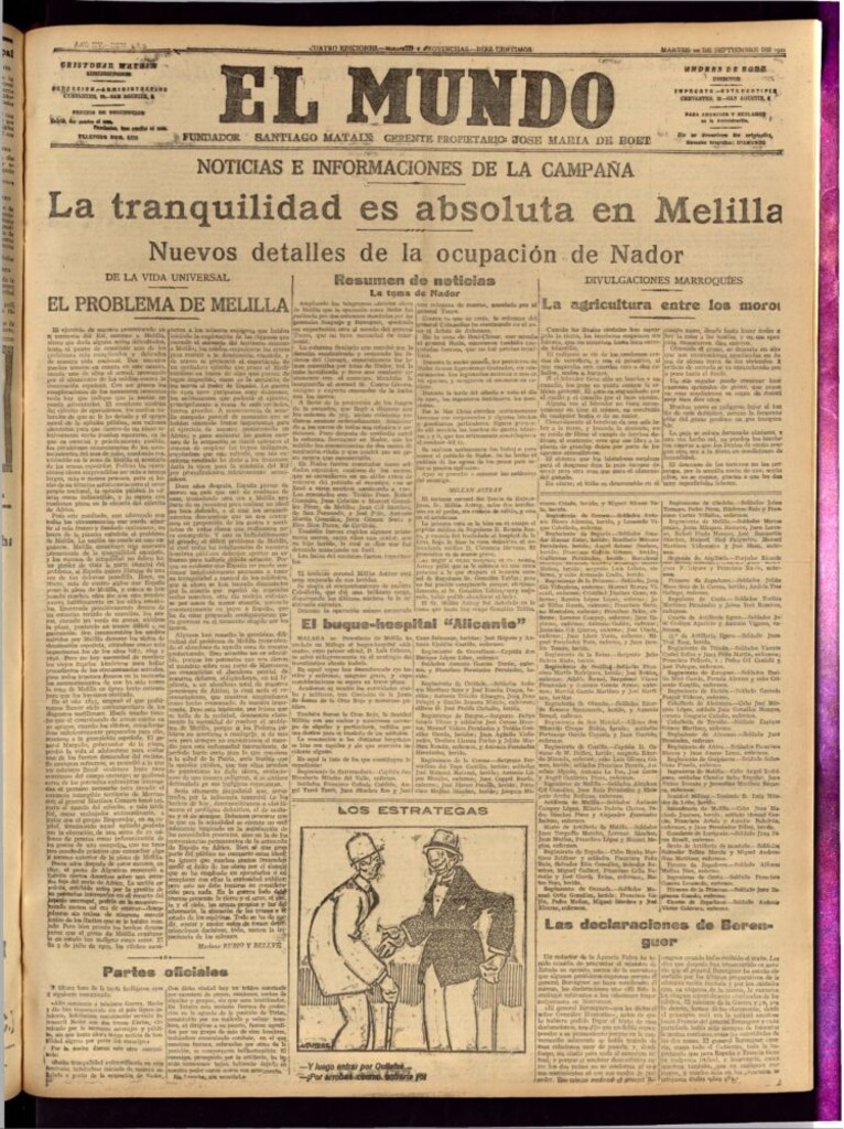 Miniatura de El Mundo del 20 de septiembre de 1921