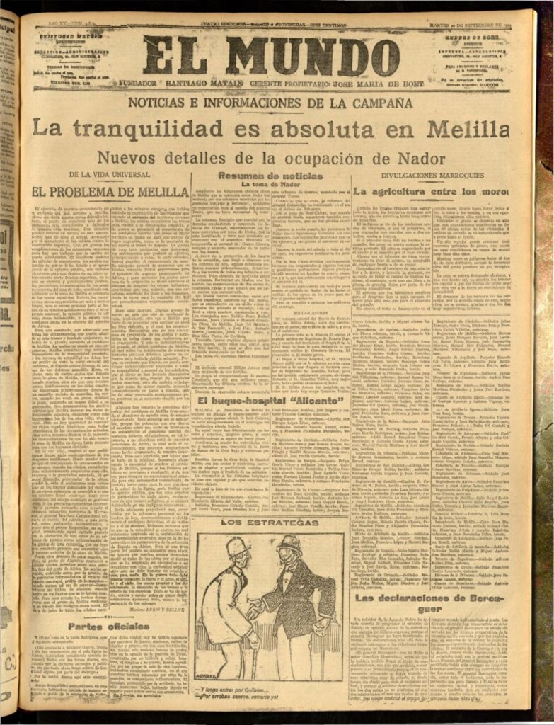 Miniatura de El Mundo del 20 de septiembre de 1921 (edición de provincias)