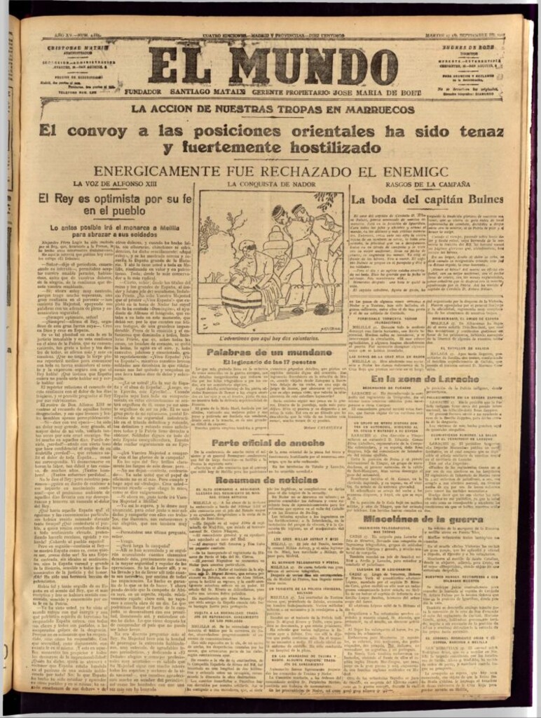 Miniatura de El Mundo del 27 de septiembre de 1921