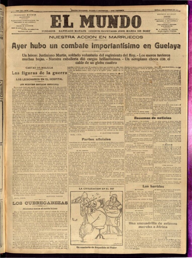 Miniatura de El Mundo del 3 de octubre de 1921