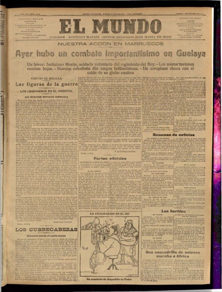 Miniatura de El Mundo del 3 de octubre de 1921 (edición de provincias)