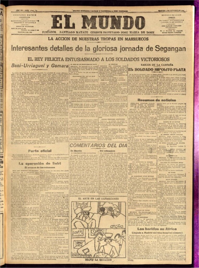 Miniatura de El Mundo del 4 de octubre de 1921