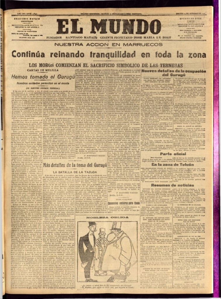 Miniatura de El Mundo del 13 de octubre de 1921