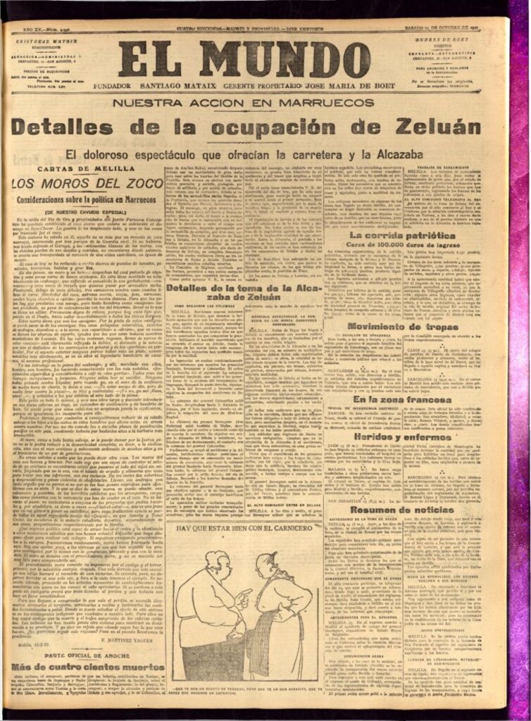 Miniatura de El Mundo del 15 de octubre de 1921