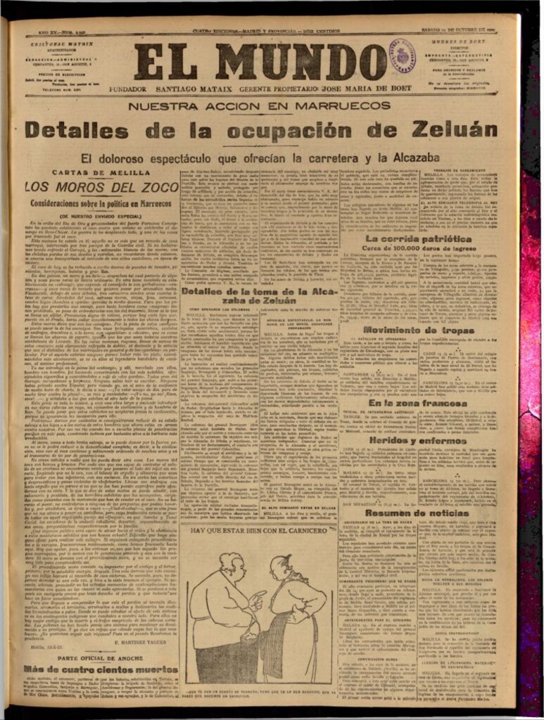 Miniatura de El Mundo del 15 de octubre de 1921 (edición de provincias)