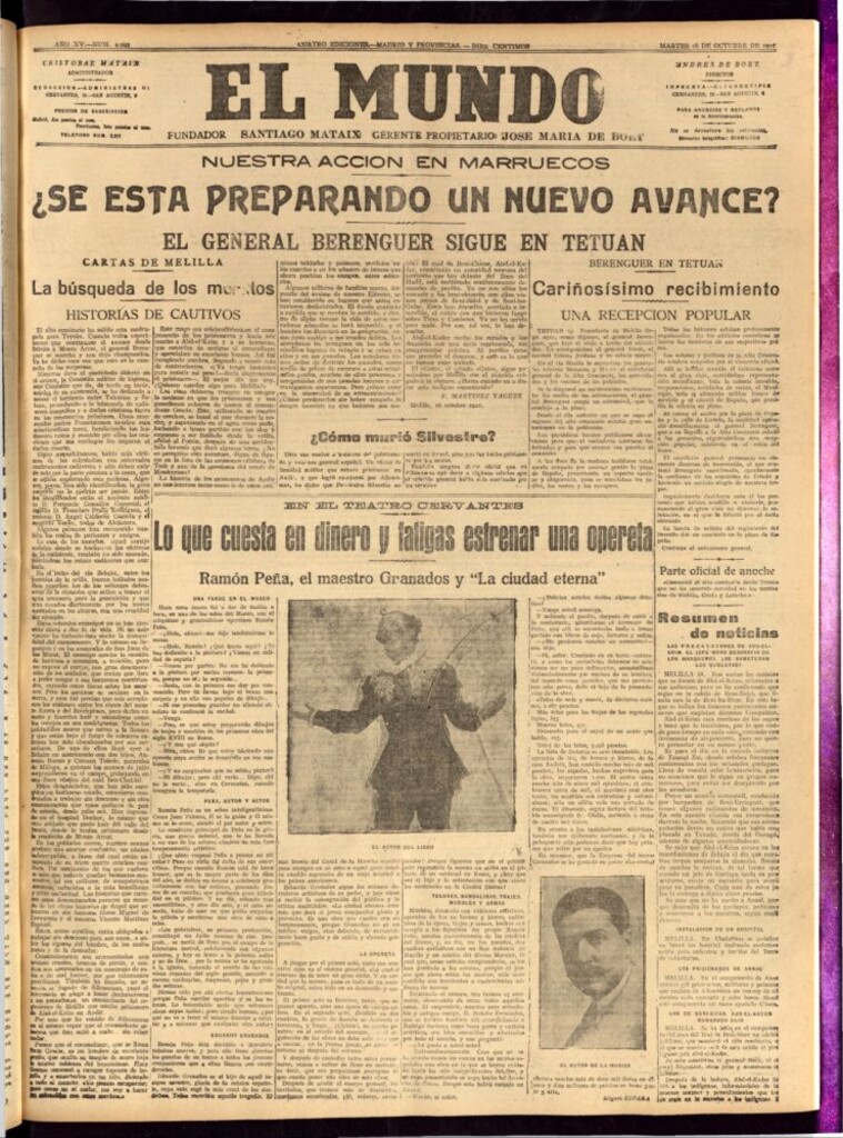 Miniatura de El Mundo del 18 de octubre de 1921