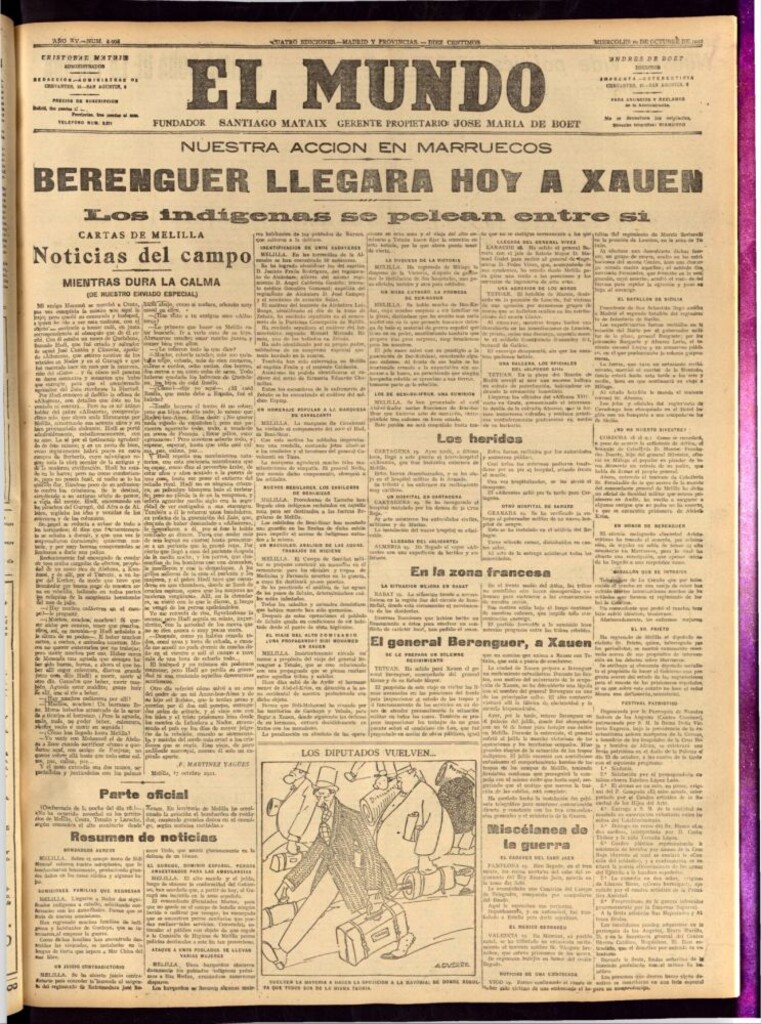 Miniatura de El Mundo del 19 de octubre de 1921