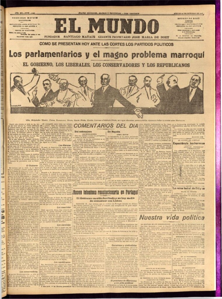 Miniatura de El Mundo del 20 de octubre de 1921