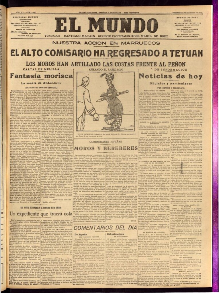 Miniatura de El Mundo del 21 de octubre de 1921