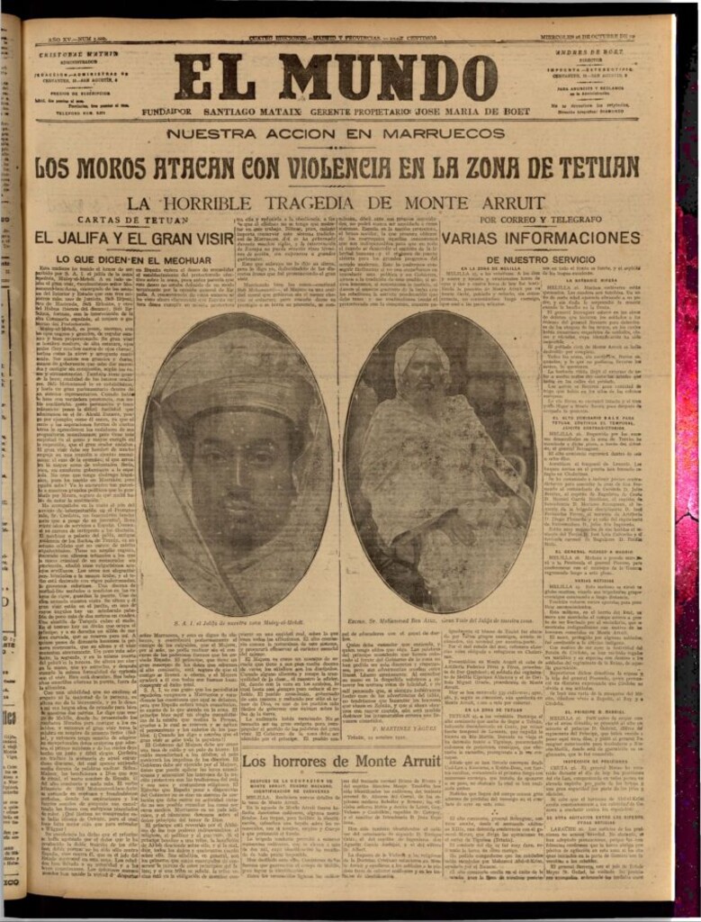 Miniatura de El Mundo del 26 de octubre de 1921 (edición de provincias)