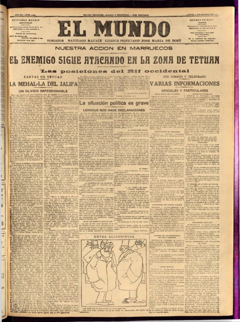 Miniatura de El Mundo del 27 de octubre de 1921