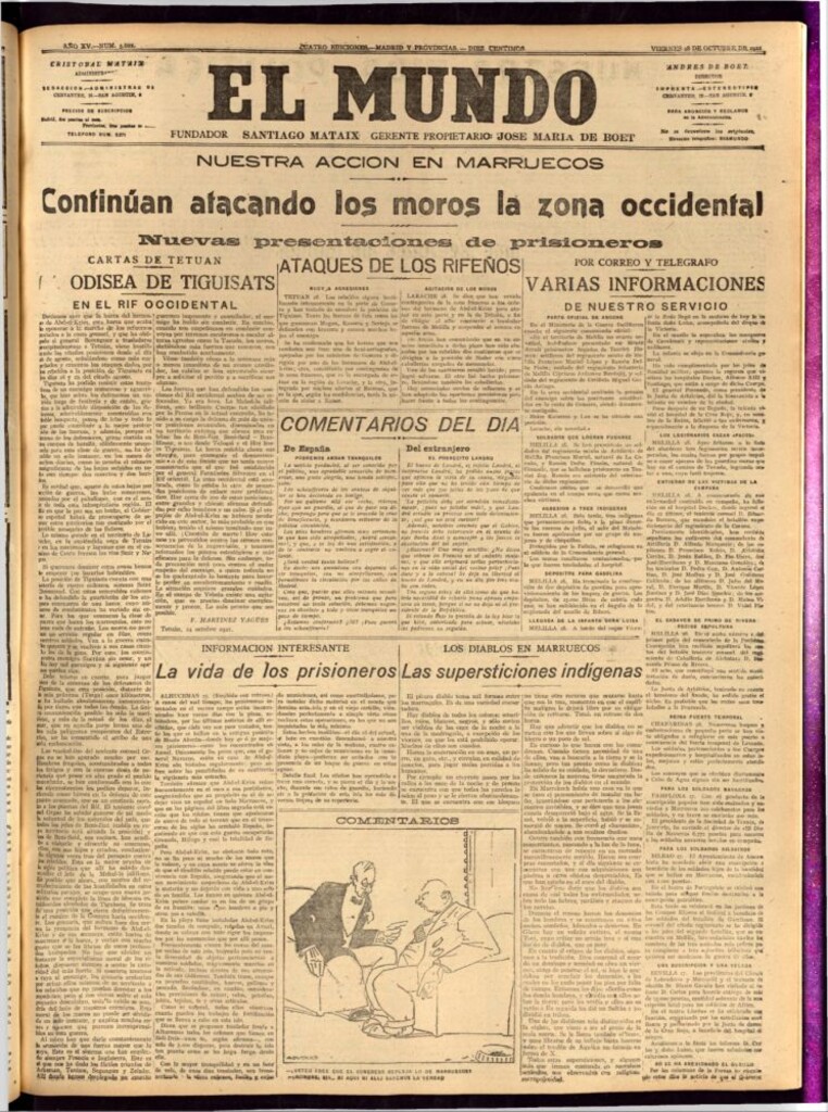 Miniatura de El Mundo del 28 de octubre de 1921