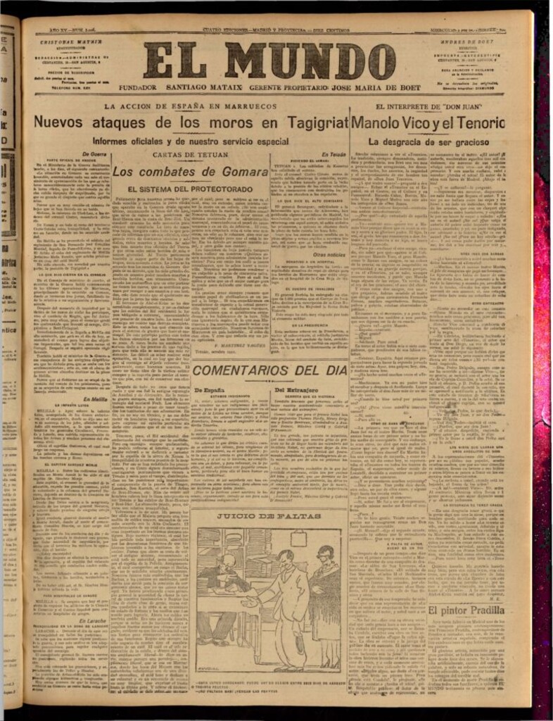 Miniatura de El Mundo del 2 de noviembre de 1921 (edición de provincias)