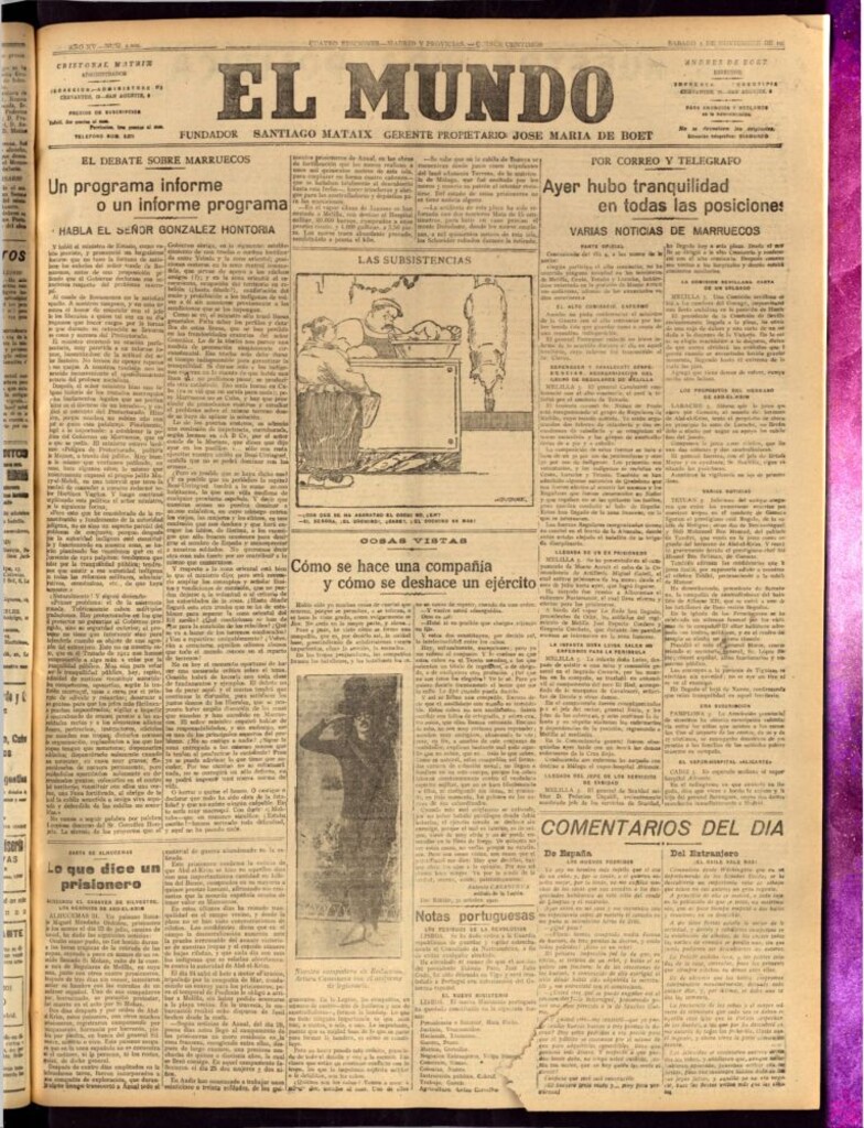 Miniatura de El Mundo del 5 de noviembre de 1921