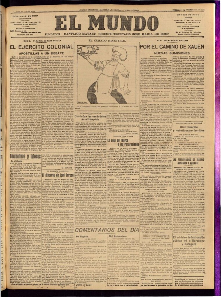 Miniatura de El Mundo del 10 de noviembre de 1921