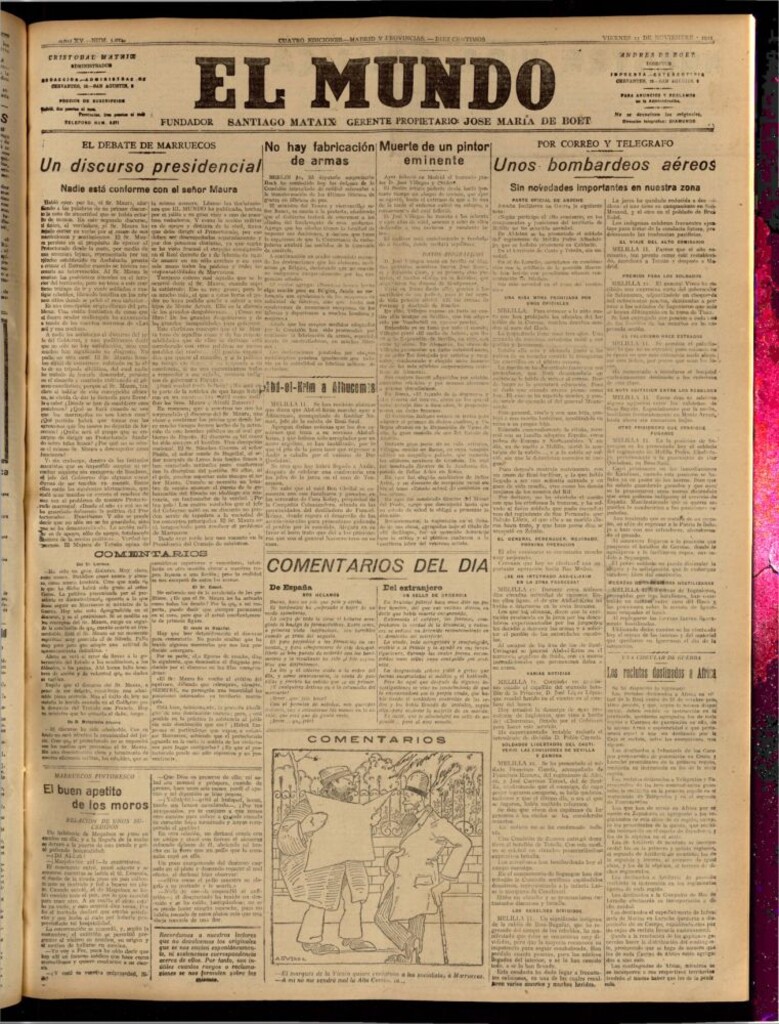 Miniatura de El Mundo del 11 de noviembre de 1921 (edición de provincias)