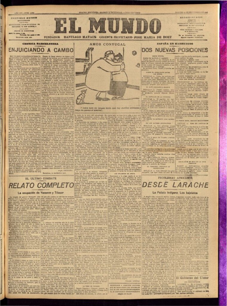 Miniatura de El Mundo del 15 de noviembre de 1921