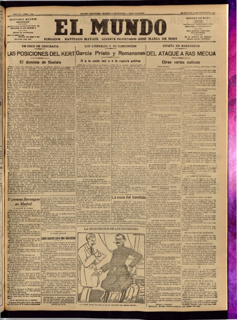 Miniatura de El Mundo del 23 de noviembre de 1921