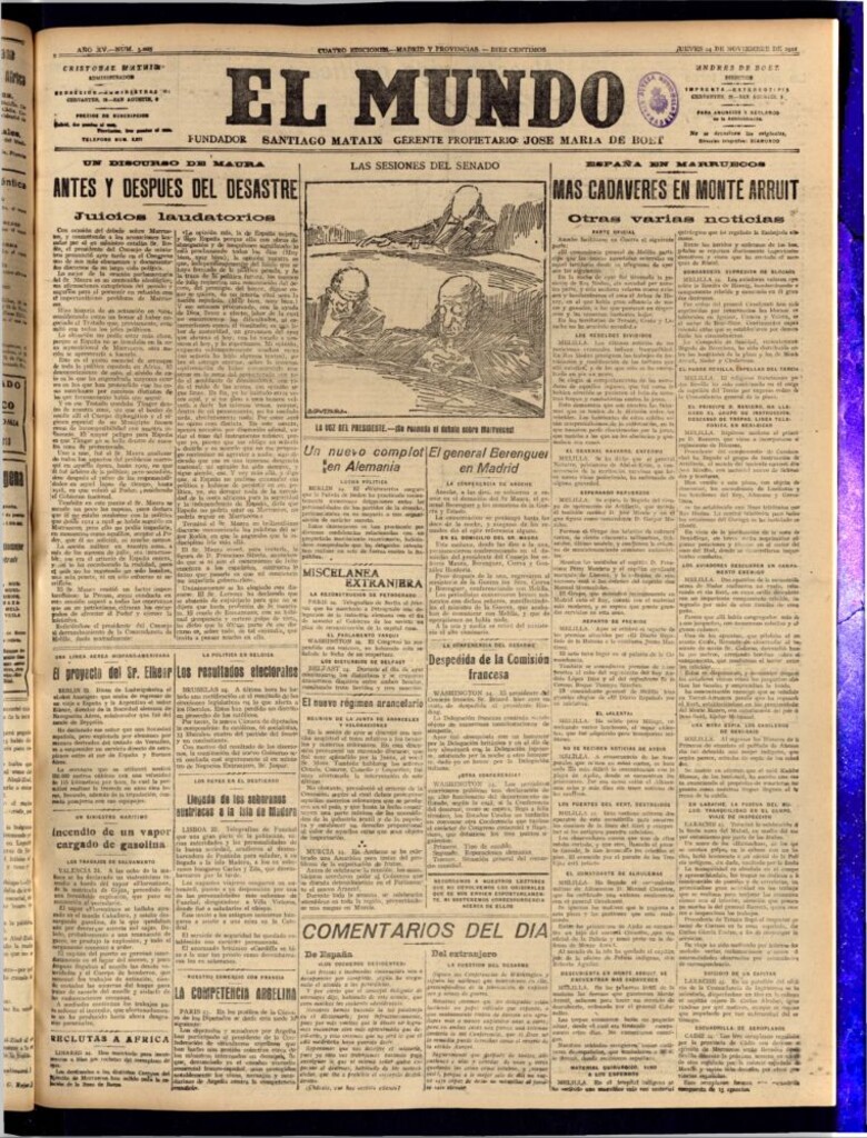 Miniatura de El Mundo del 24 de noviembre de 1921 (edición de provincias)