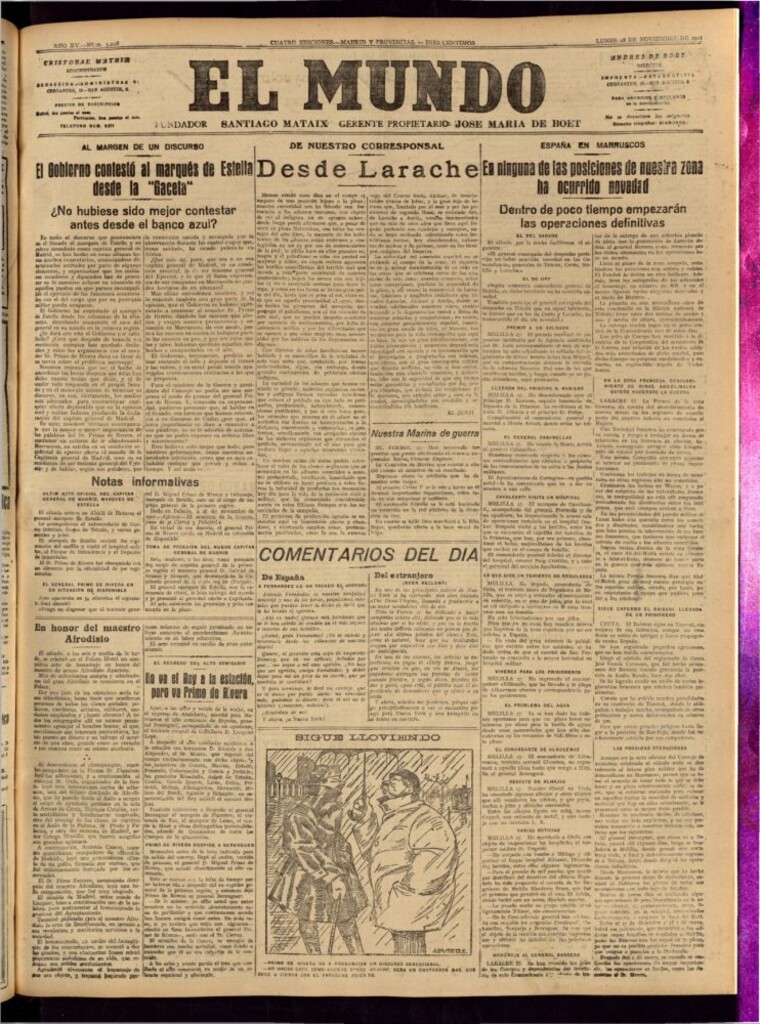 Miniatura de El Mundo del 28 de noviembre de 1921