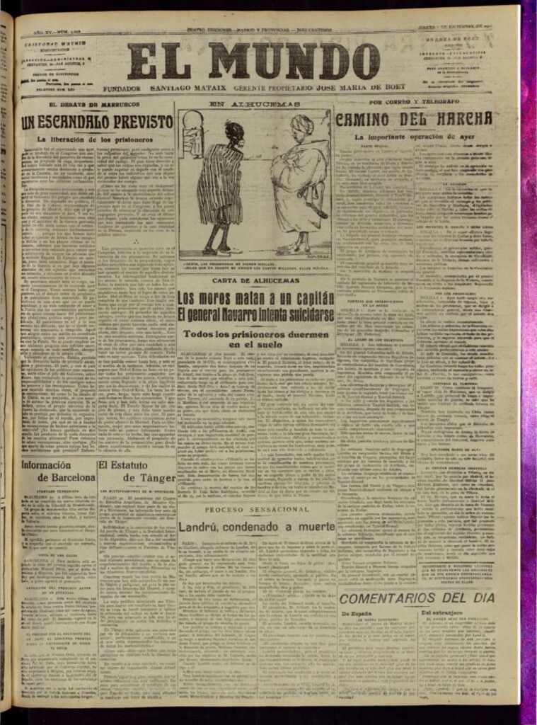 Miniatura de El Mundo del 1 de diciembre de 1921