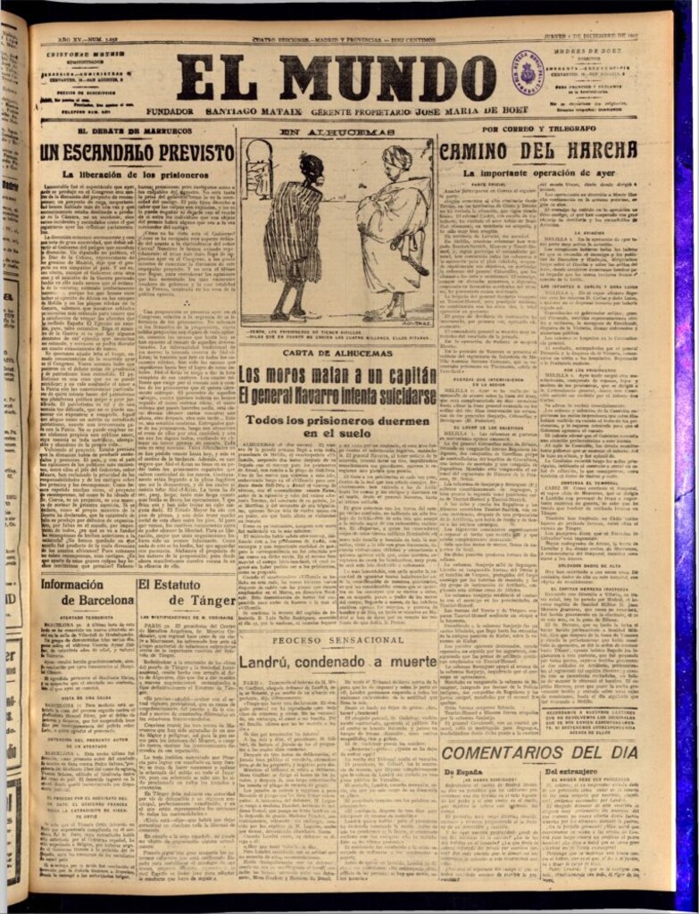 Miniatura de El Mundo del 1 de diciembre de 1921 (edición de provincias)
