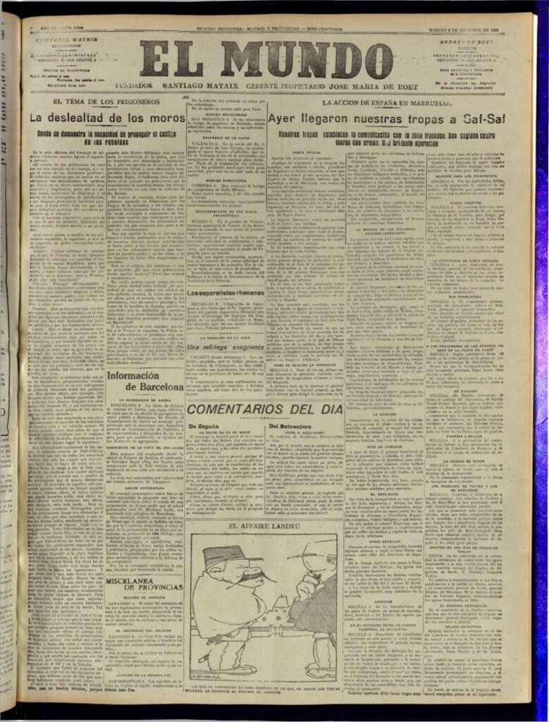 Miniatura de El Mundo del 6 de diciembre de 1921 (edición de provincias)