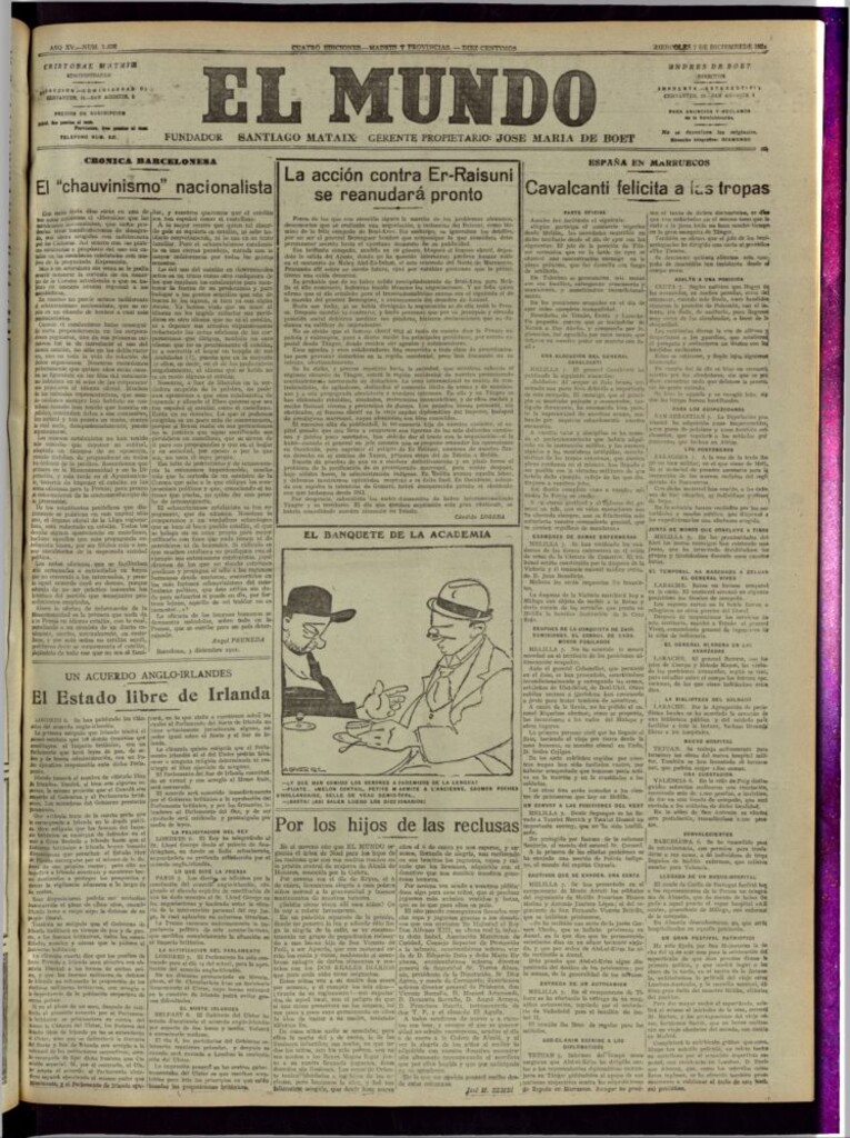 Miniatura de El Mundo del 7 de diciembre de 1921