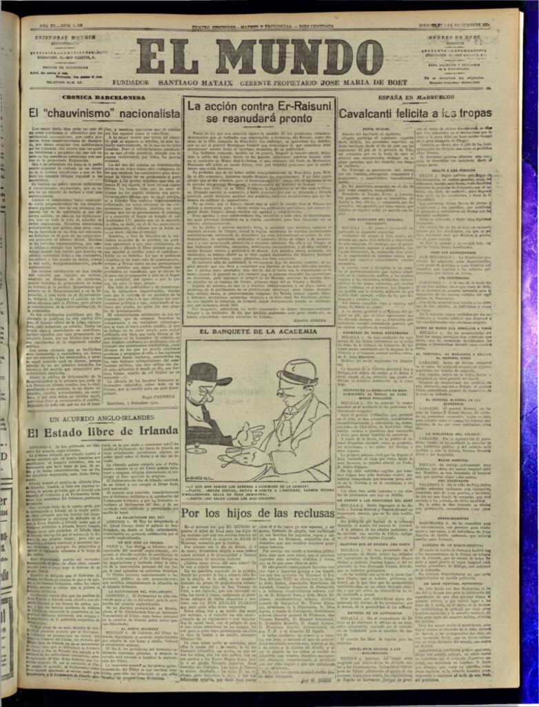 Miniatura de El Mundo del 7 de diciembre de 1921 (edición de provincias)