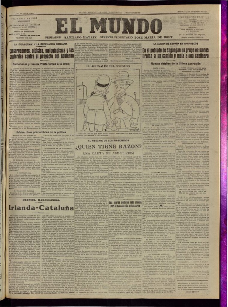 Miniatura de El Mundo del 13 de diciembre de 1921