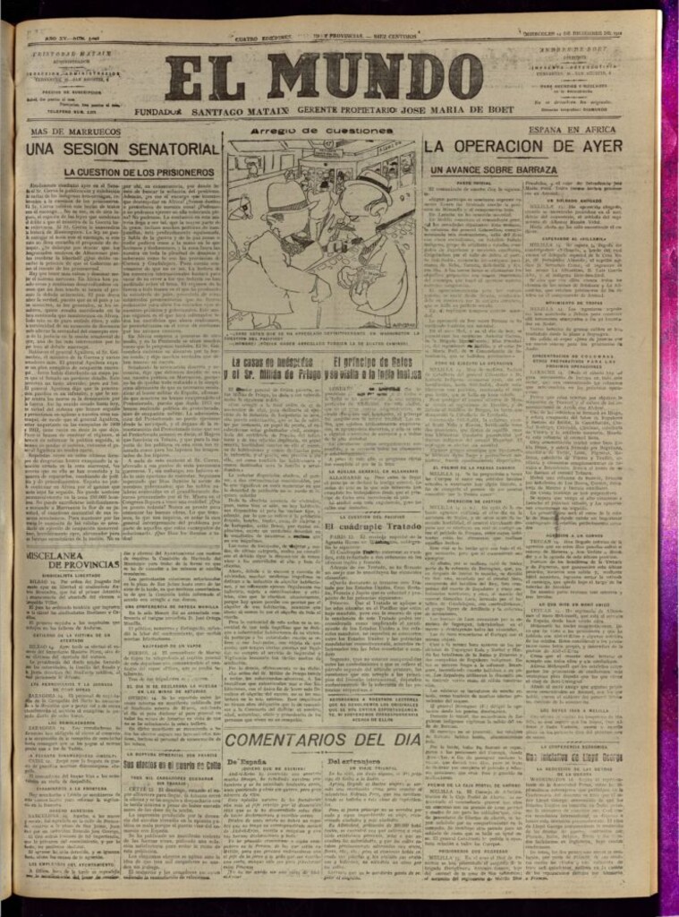 Miniatura de El Mundo del 14 de diciembre de 1921