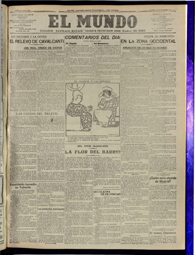 Miniatura de El Mundo del 15 de diciembre de 1921 (edición de provincias)