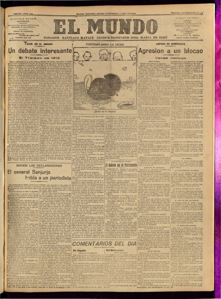 Miniatura de El Mundo del 16 de diciembre de 1921