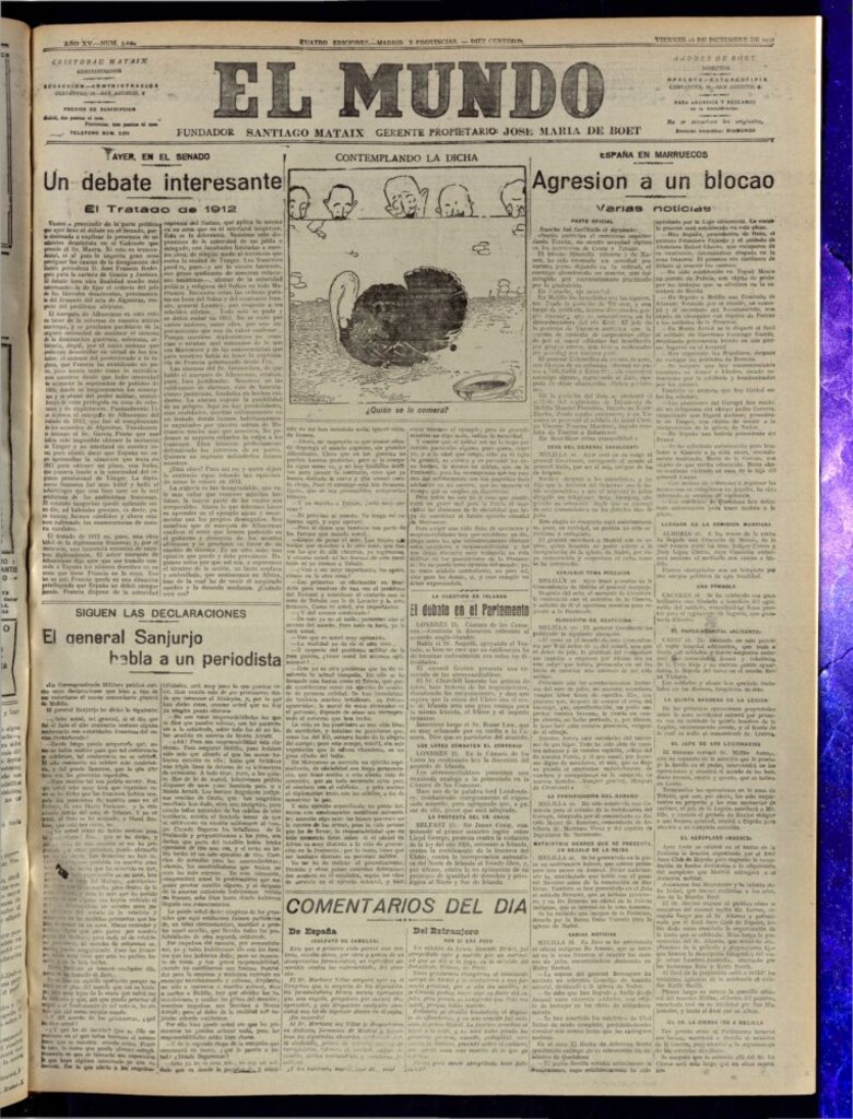 Miniatura de El Mundo del 16 de diciembre de 1921 (edición de provincias)