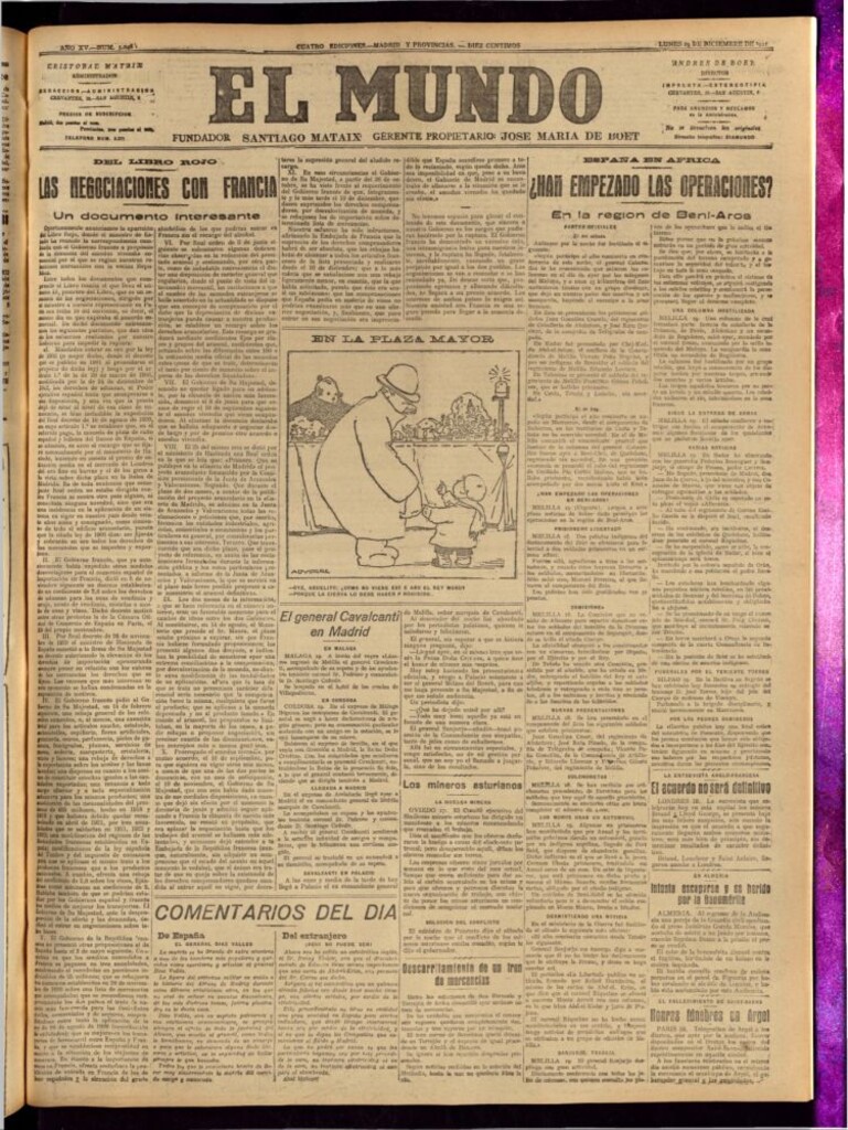 Miniatura de El Mundo del 19 de diciembre de 1921
