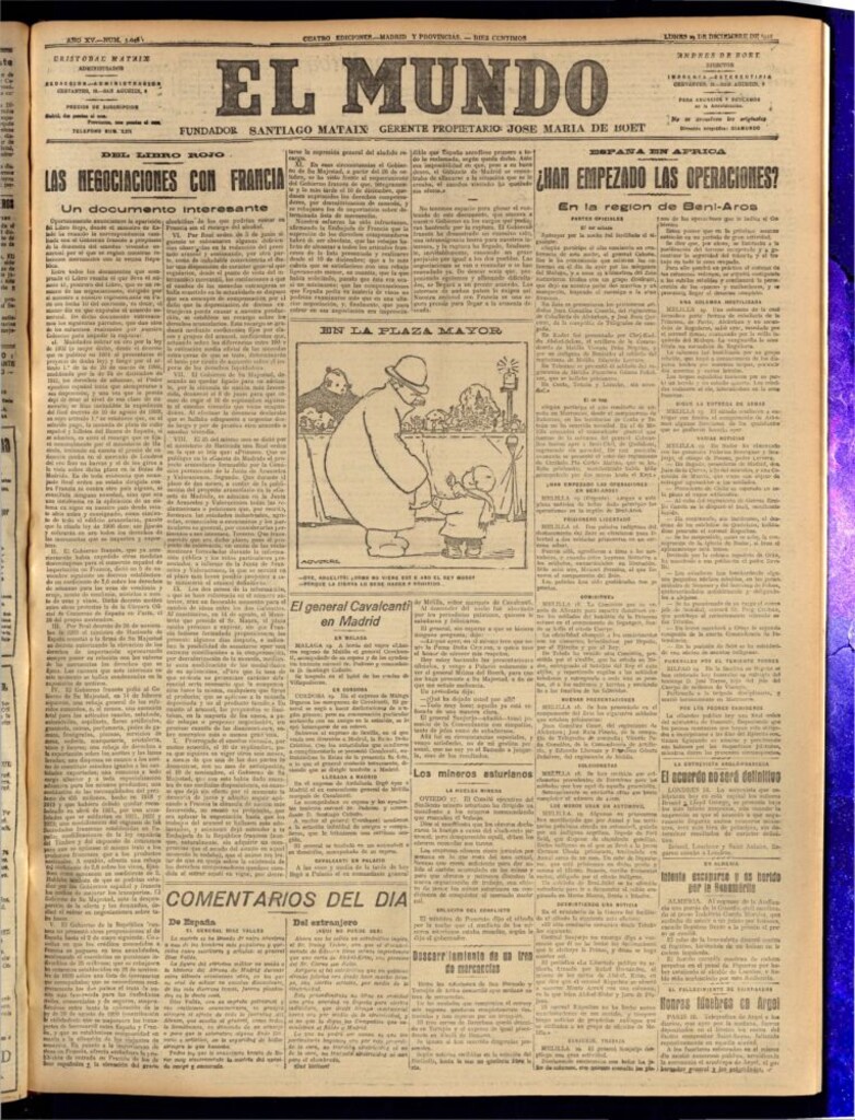 Miniatura de El Mundo del 19 de diciembre de 1921 (edición de provincias)