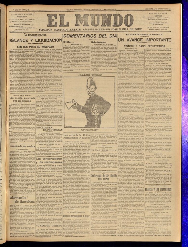Miniatura de El Mundo del 21 de diciembre de 1921 (edición de provincias)