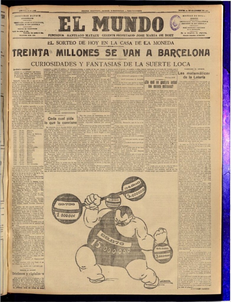 Miniatura de El Mundo del 22 de diciembre de 1921 (edición de provincias)