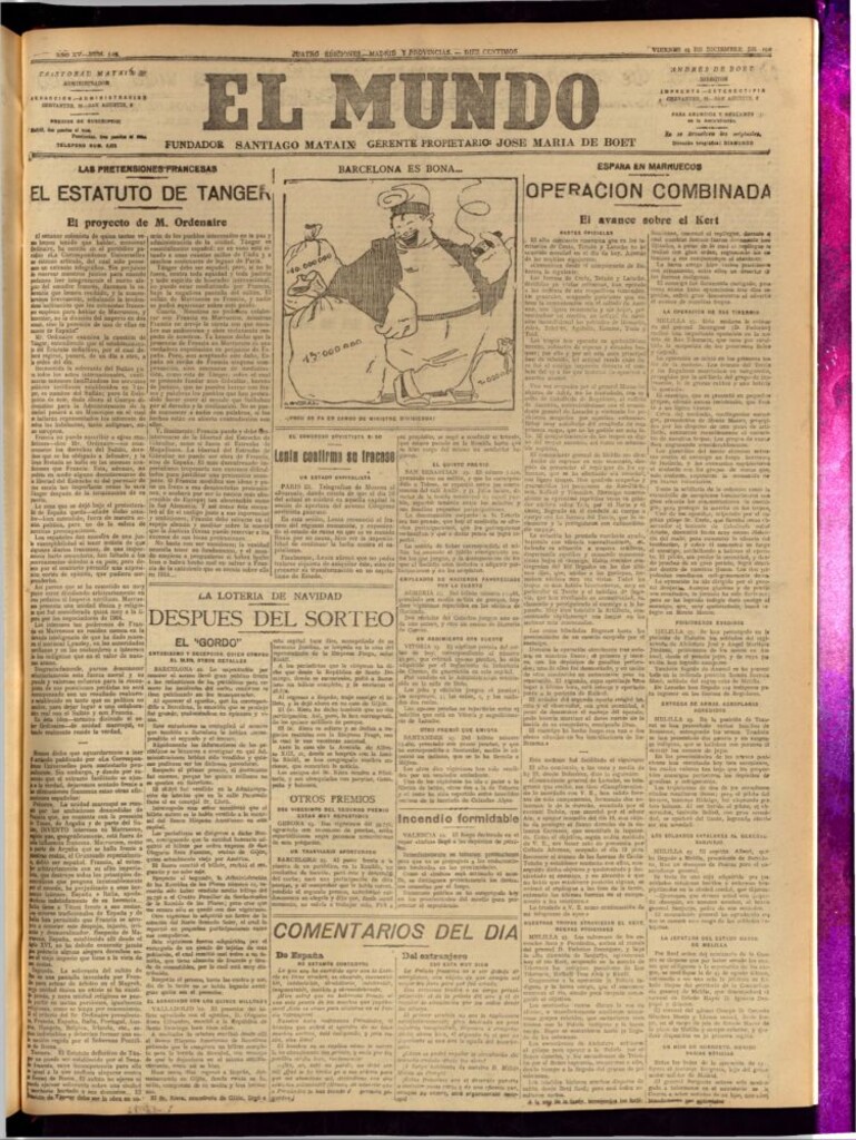 Miniatura de El Mundo del 23 de diciembre de 1921