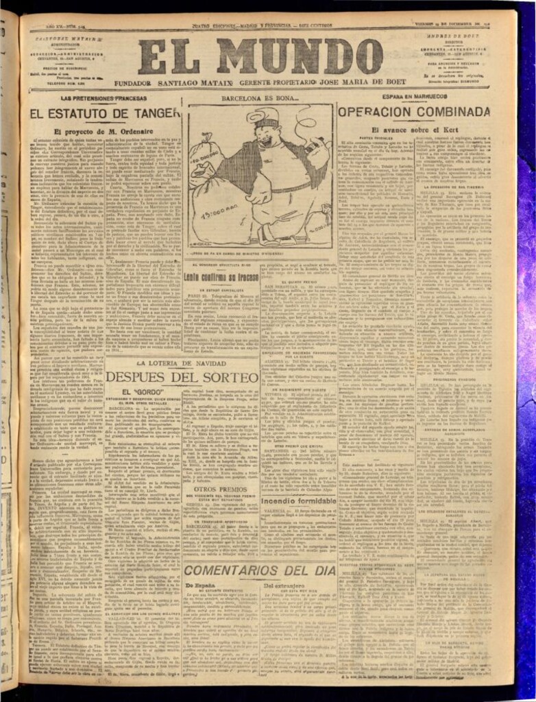 Miniatura de El Mundo del 23 de diciembre de 1921 (edición de provincias)